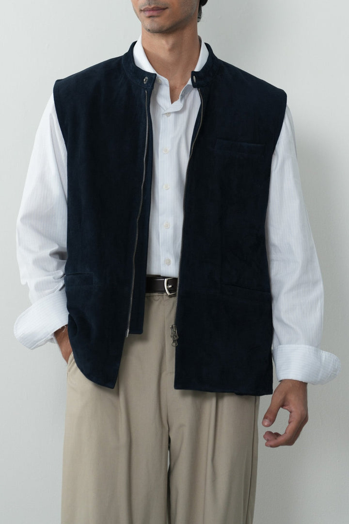 100% LEATHER GILET