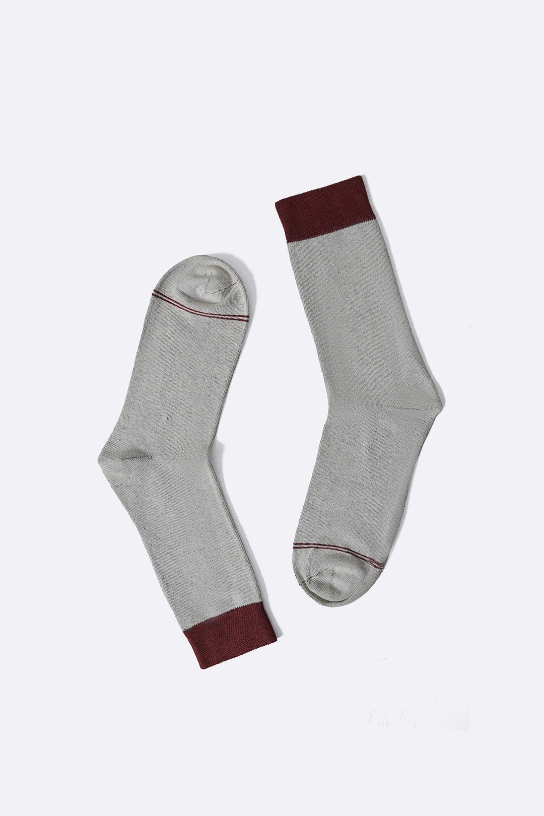 MAROON GREY 2-PACK CREW SOCKS