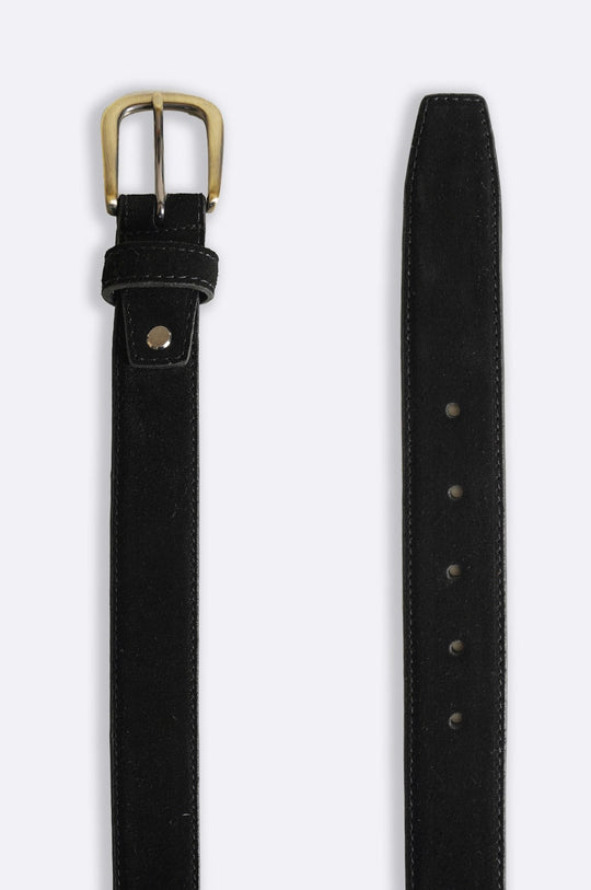BLACK SUEDE LEATHER BELT