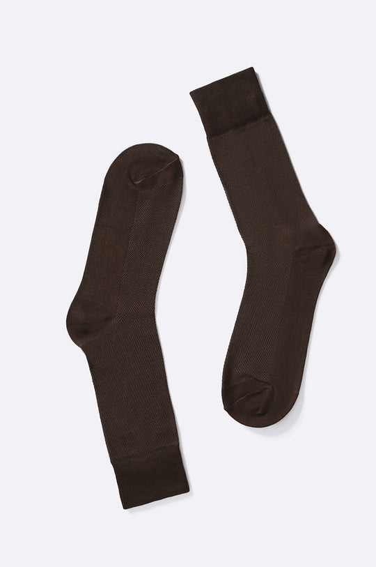 BROWN FORMAL COTTON SOCKS
