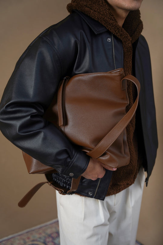 BROWN CITY SLOUCH BAG