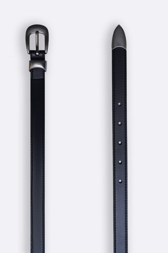 BLACK RODEO LEATHER BELT