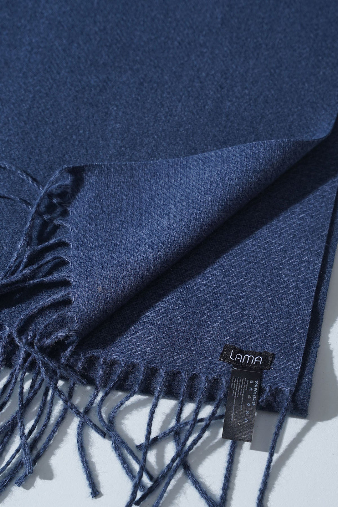 BLUE CONTRAST WEAVE REVERSIBLE SCARF