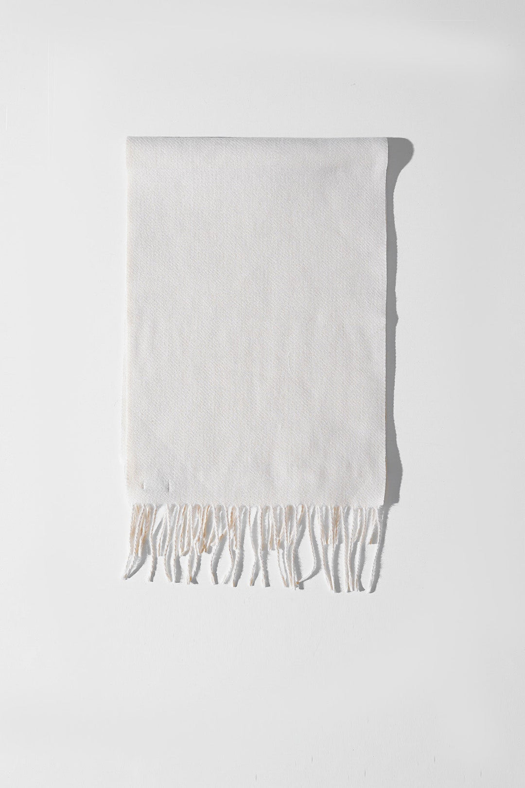 CREAM CONTRAST WEAVE REVERSIBLE SCARF