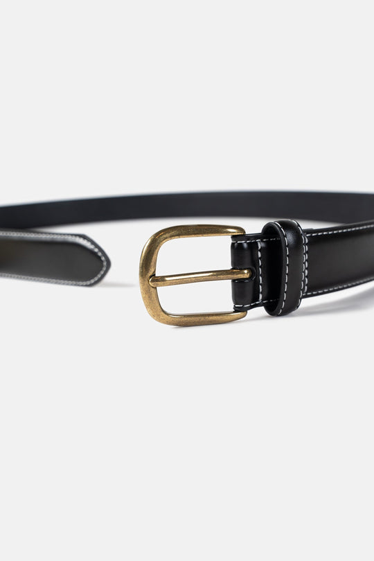 Saddle Stitch Leather Belt