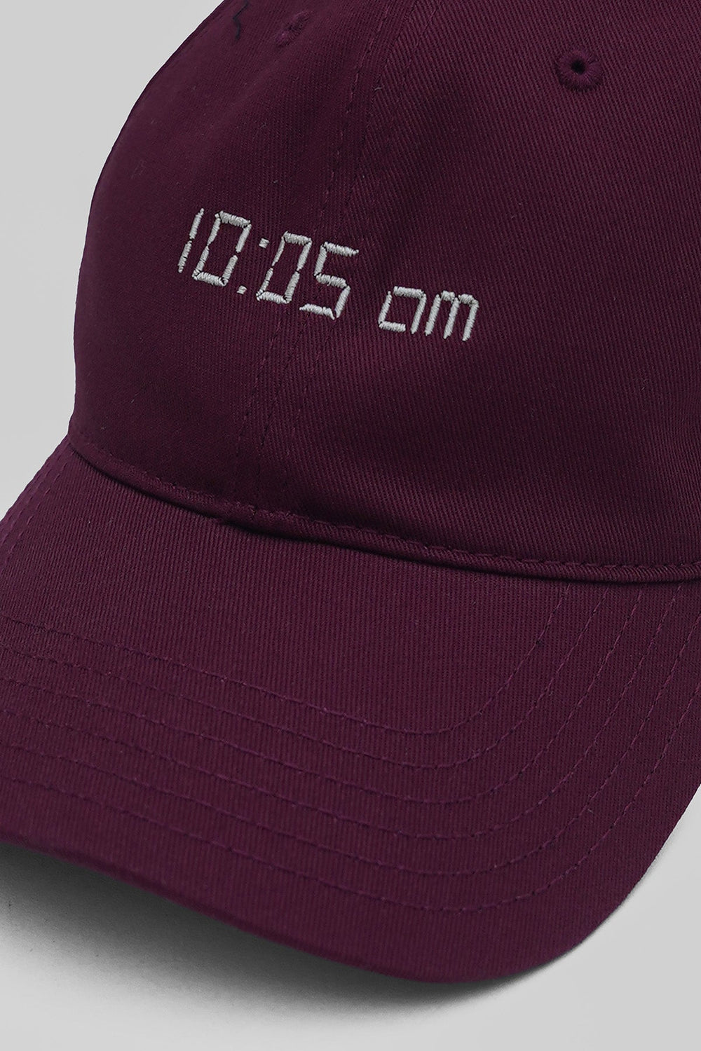 MAROON-LATE TO WORK COTTON CAP