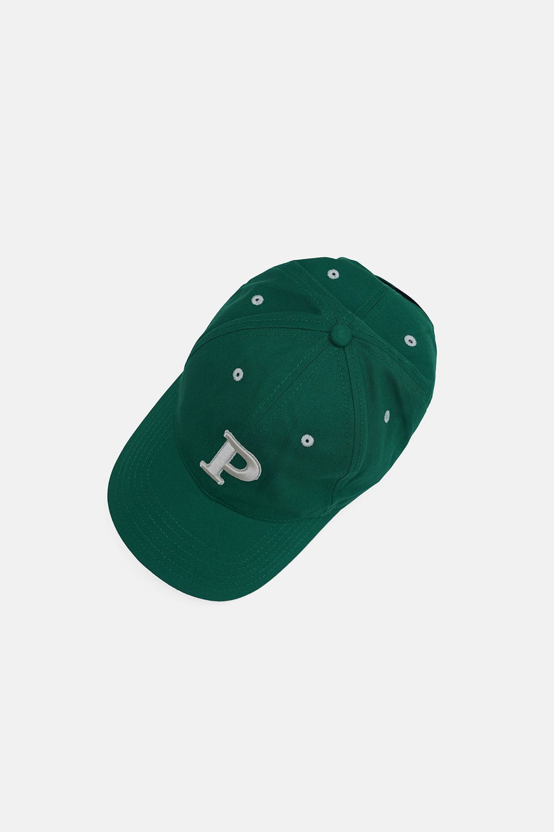 GREEN-EMBROIDERED "P" CAP
