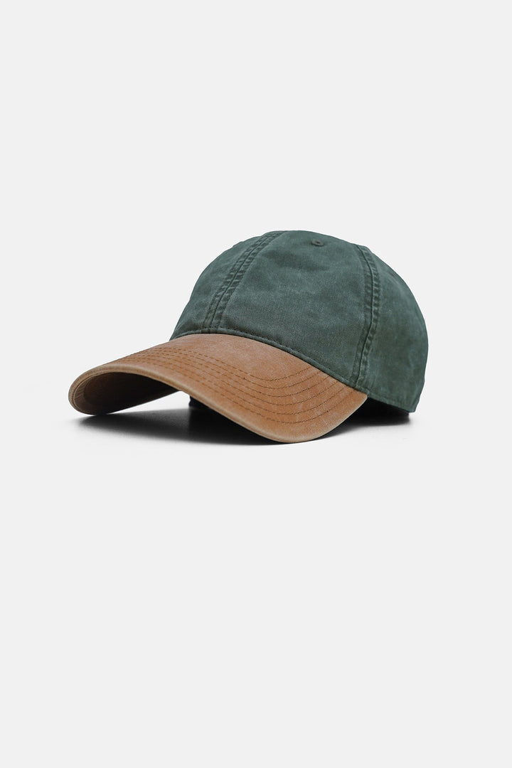 OLIVE-CONTRAST COTTON CAP