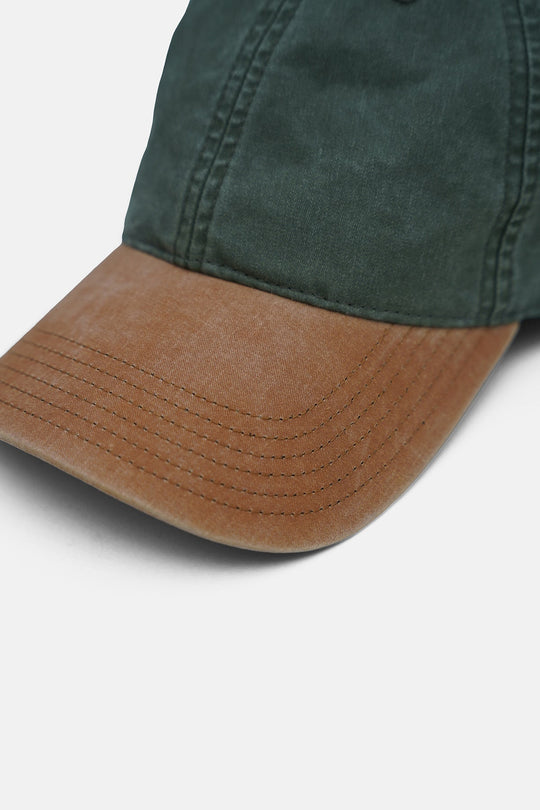 OLIVE-CONTRAST COTTON CAP