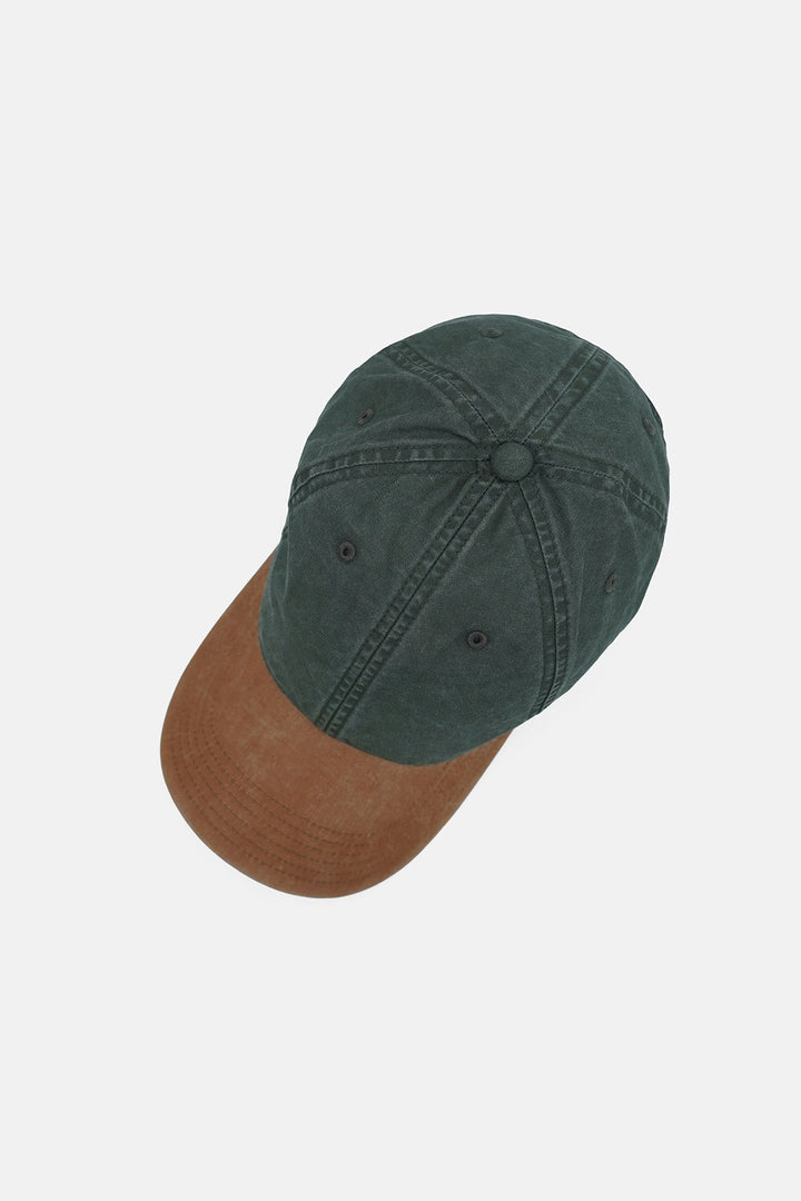 OLIVE-CONTRAST COTTON CAP