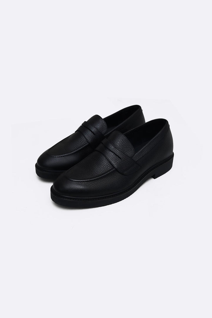 BLACK CLASSIC LEATHER LOAFERS