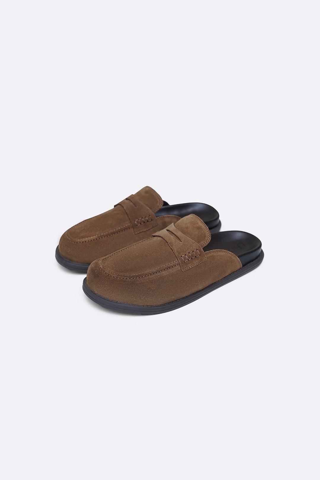 BROWN SUEDE LEATHER MULES
