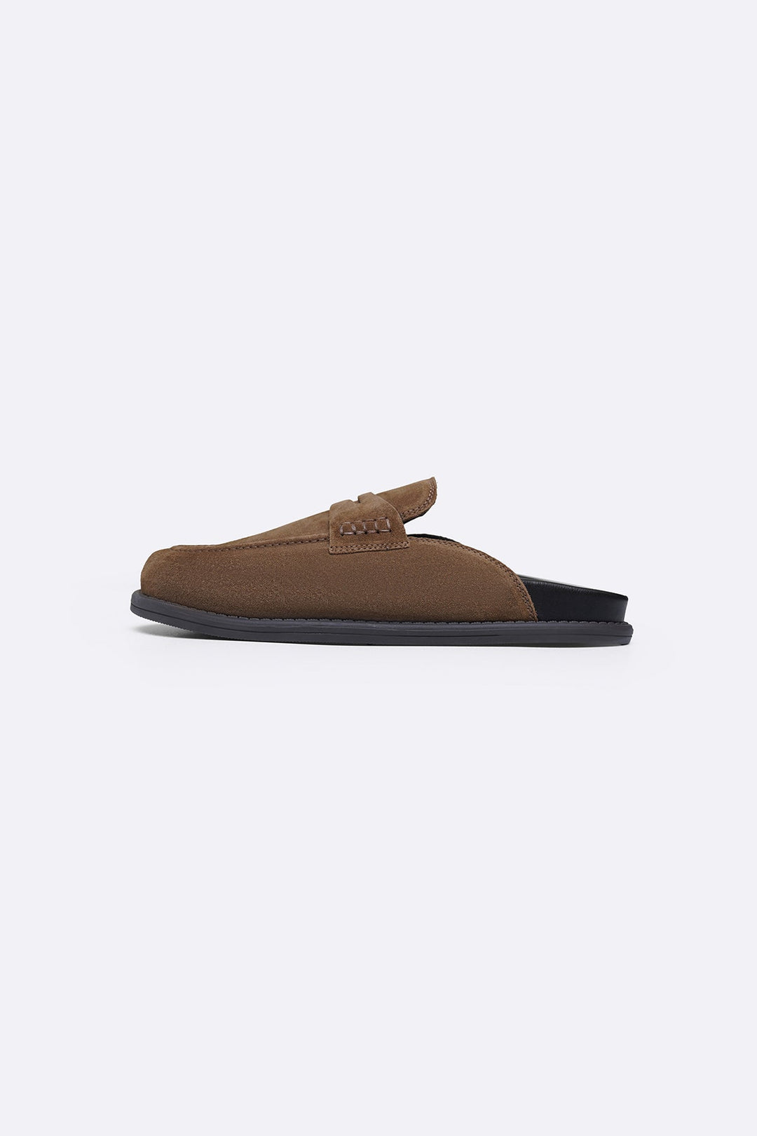 BROWN SUEDE LEATHER MULES