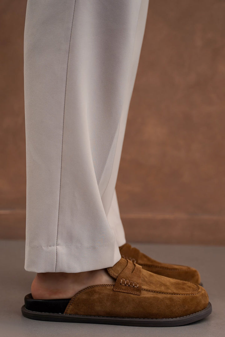 BROWN SUEDE LEATHER MULES
