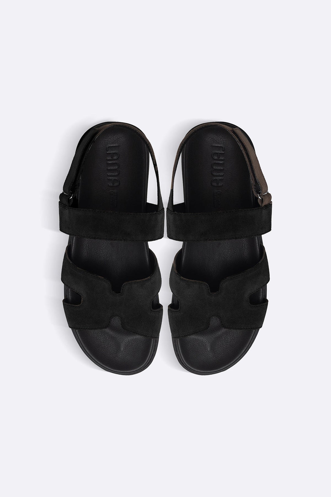 BLACK CLASSIC SUEDE LEATHER SANDALS