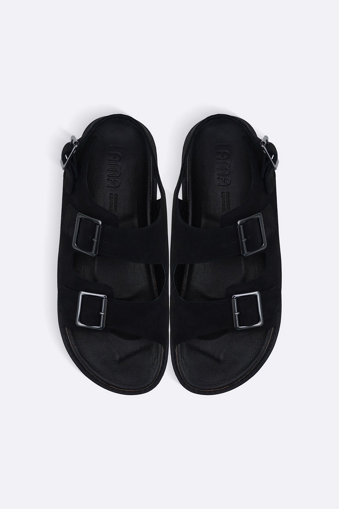 DOUBLE STRAP LEATHER SANDALS