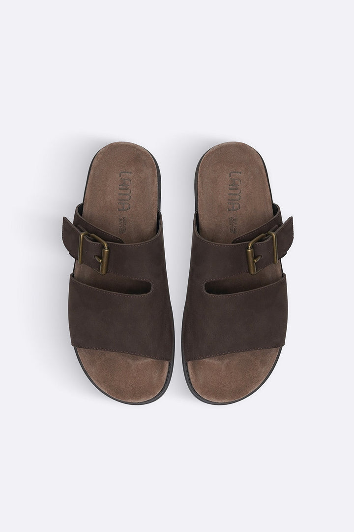COFFEE CLASSIC LEATHER SLIDES