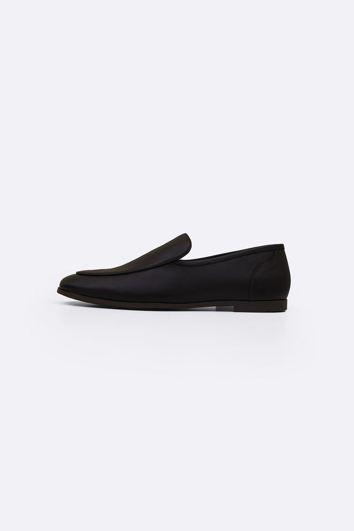 DARK BROWN SMART LEATHER LOAFERS