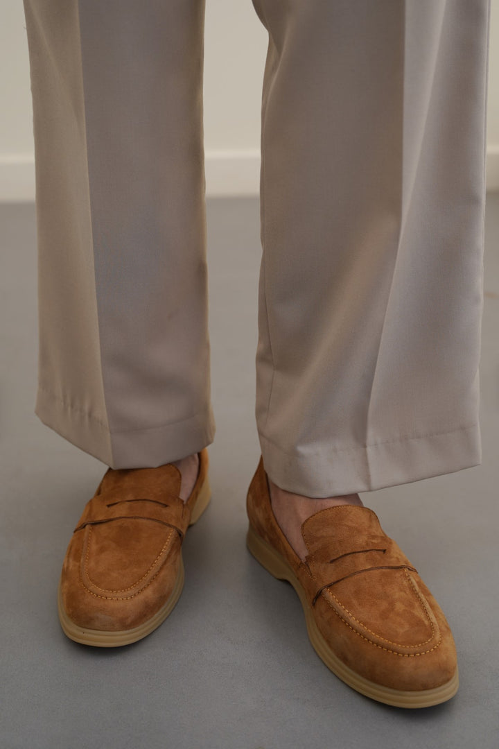 GOAT SUEDE PENNY LOAFERS