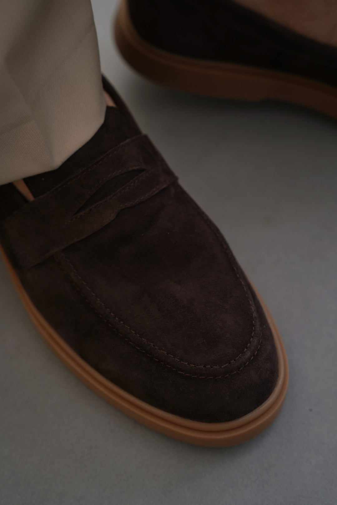 SUEDE PENNY LOAFERS