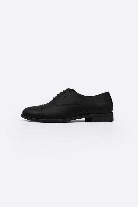 BLACK SMART LEATHER DRESS OXFORD