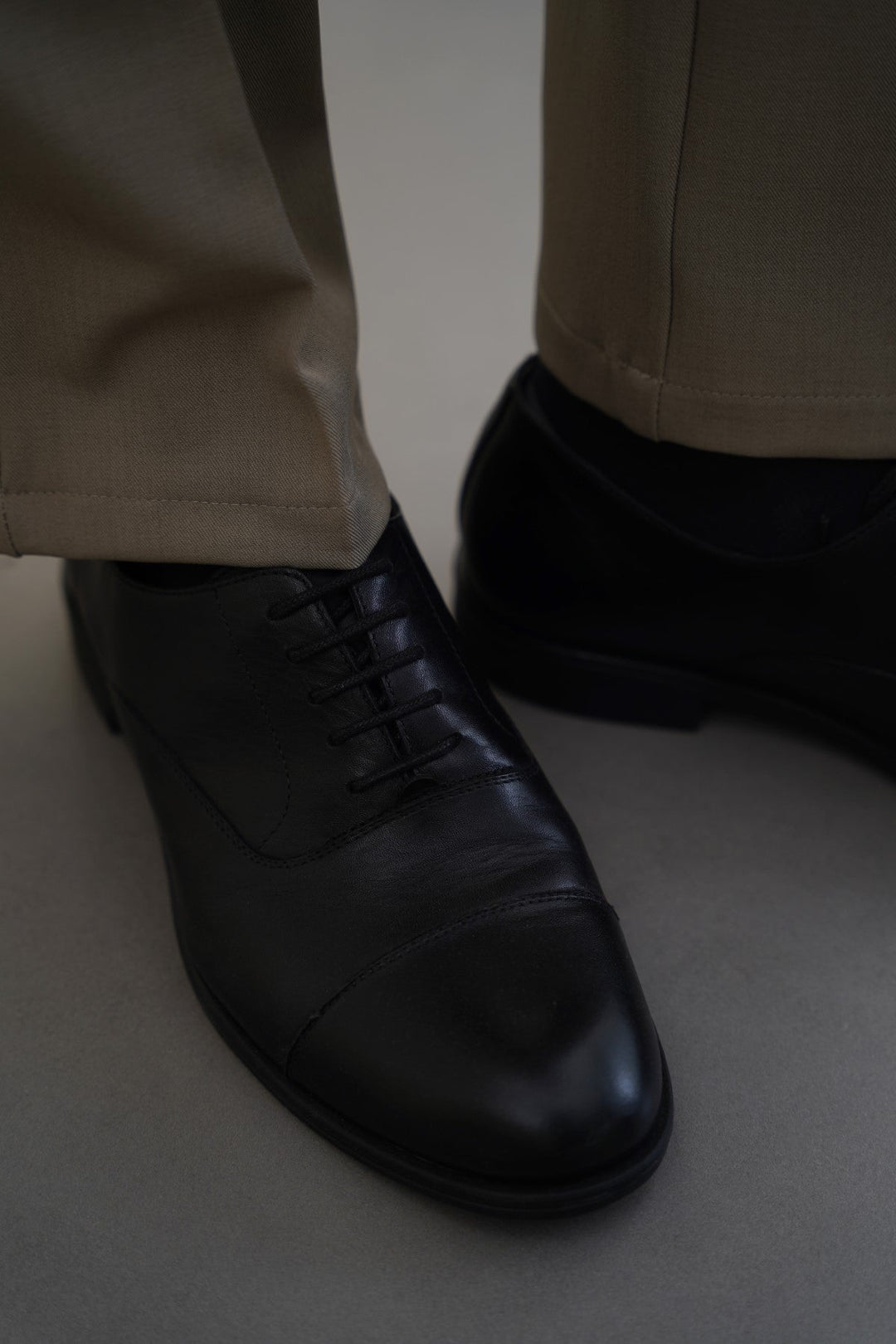 BLACK SMART LEATHER DRESS OXFORD