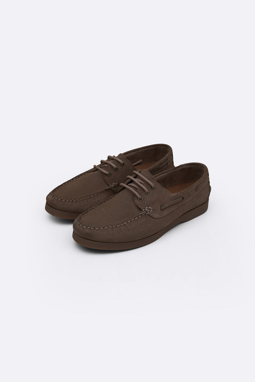 BEIGE SOFT SUEDE BOAT SHOES
