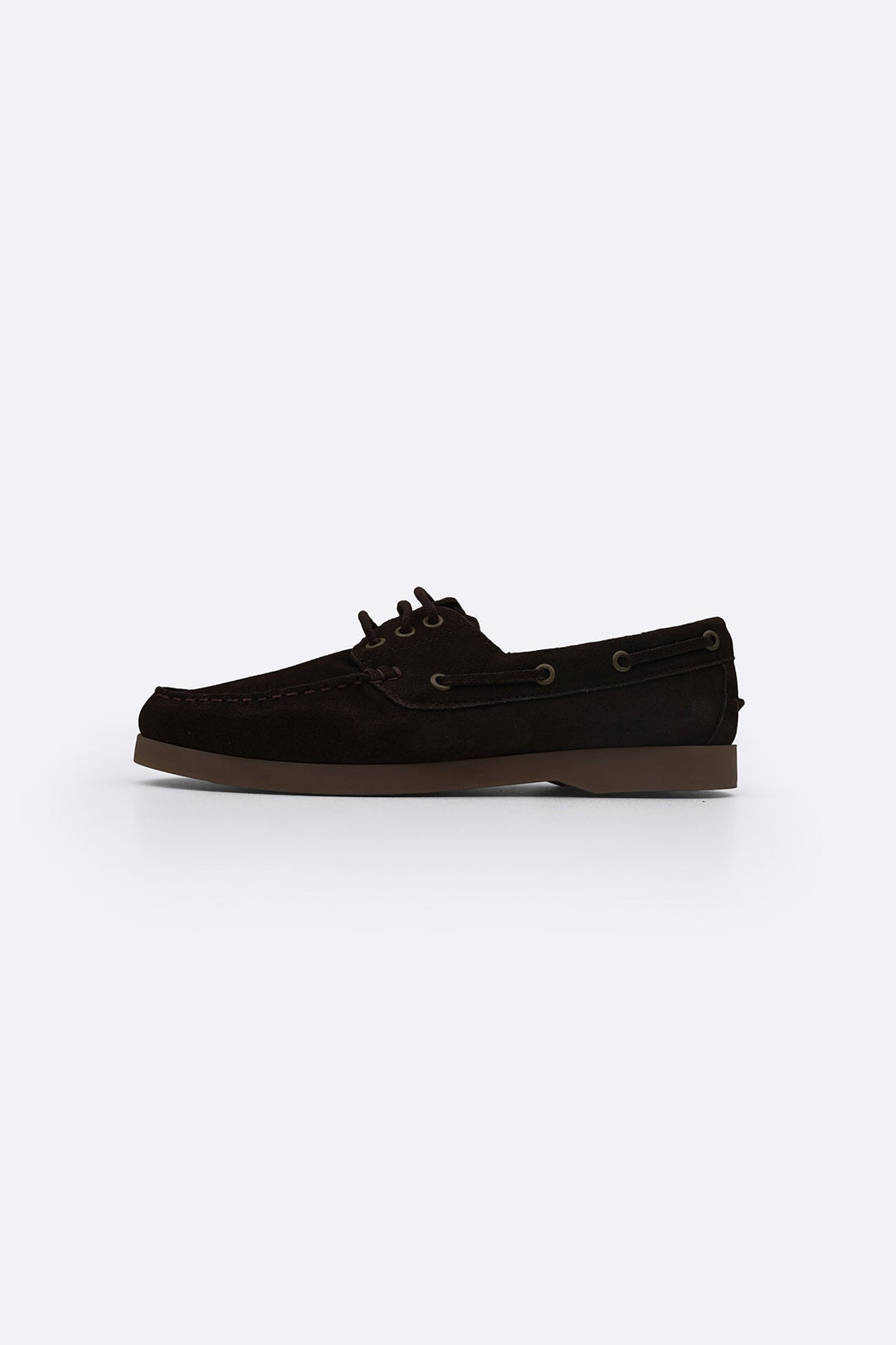 DARK BROWN SOFT SUEDE BOAT SHOES