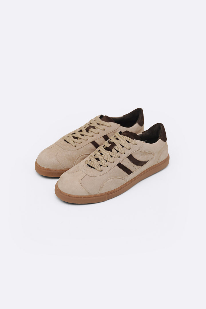 BEIGE SUEDE SKATE SNEAKERS