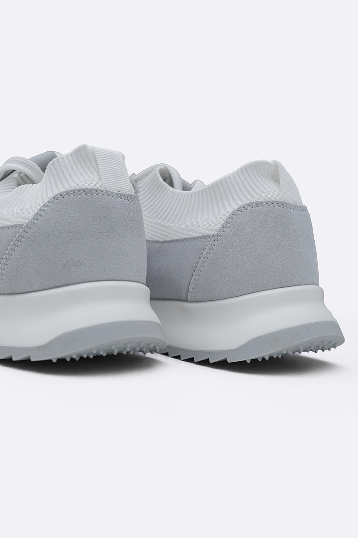 LACE-UP KNIT SNEAKERS
