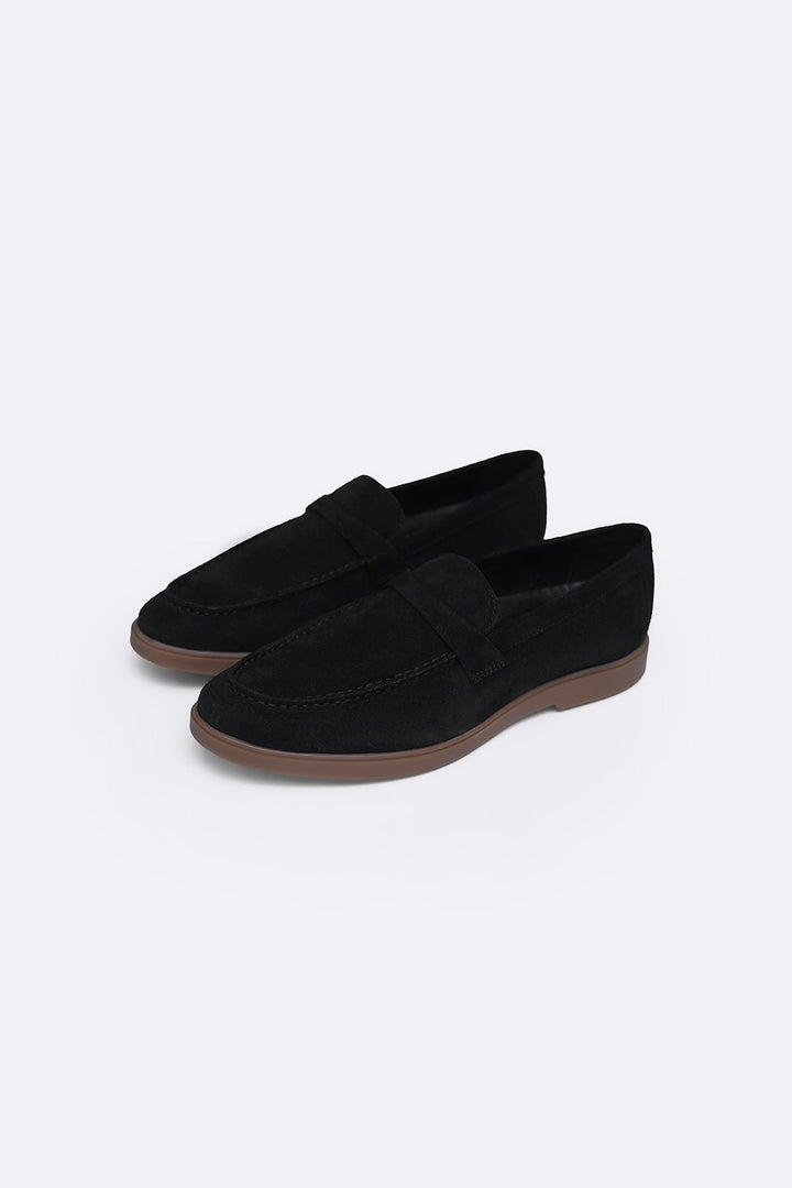 BLACK SUEDE LEATHER LOAFERS
