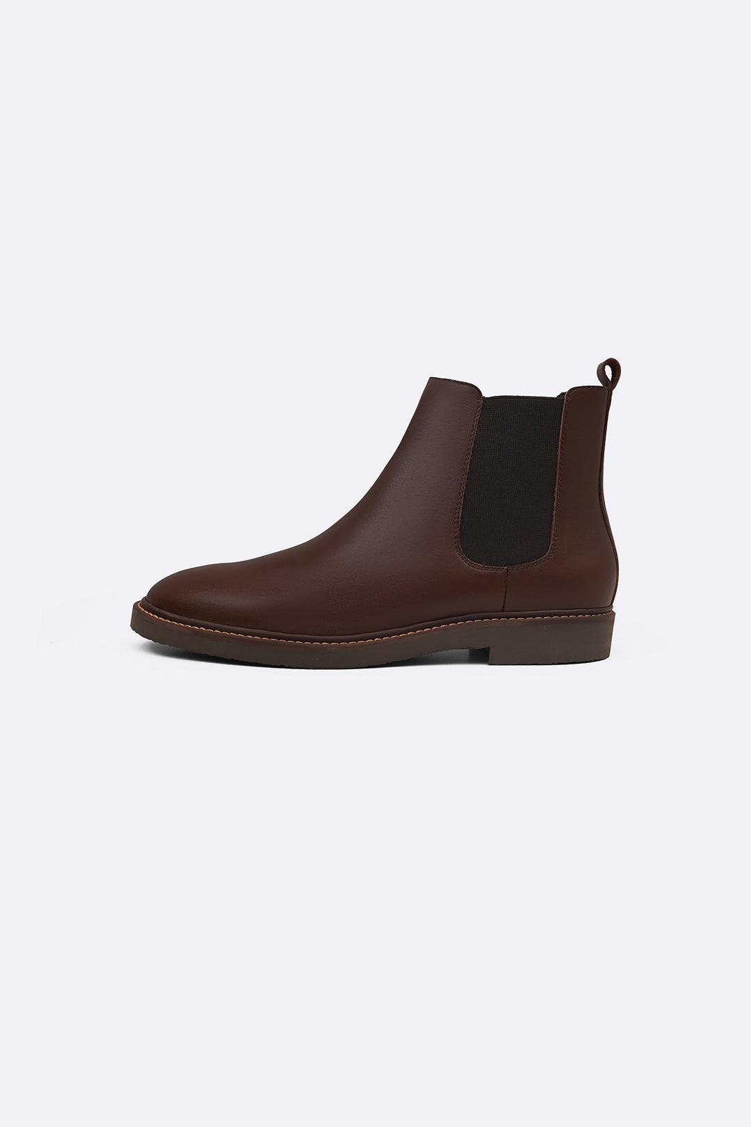 BROWN LEATHER CHELSEA BOOTS