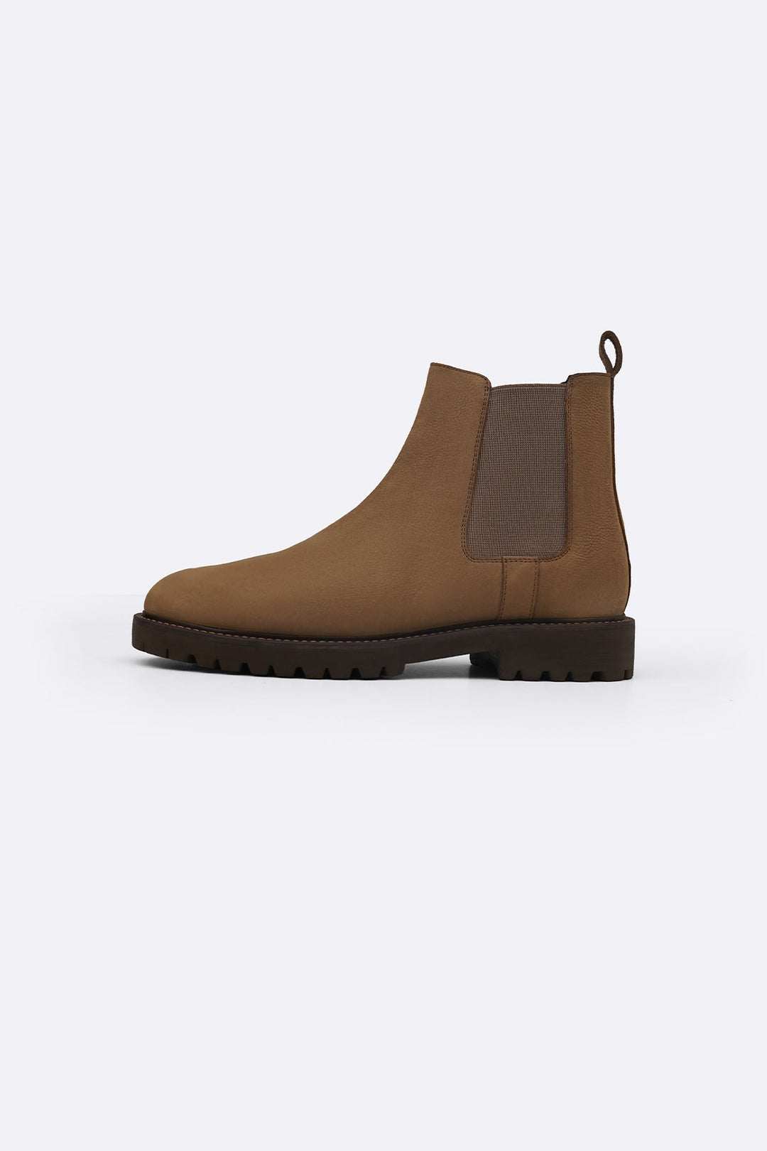 TAUPE LEATHER CHELSEA BOOTS