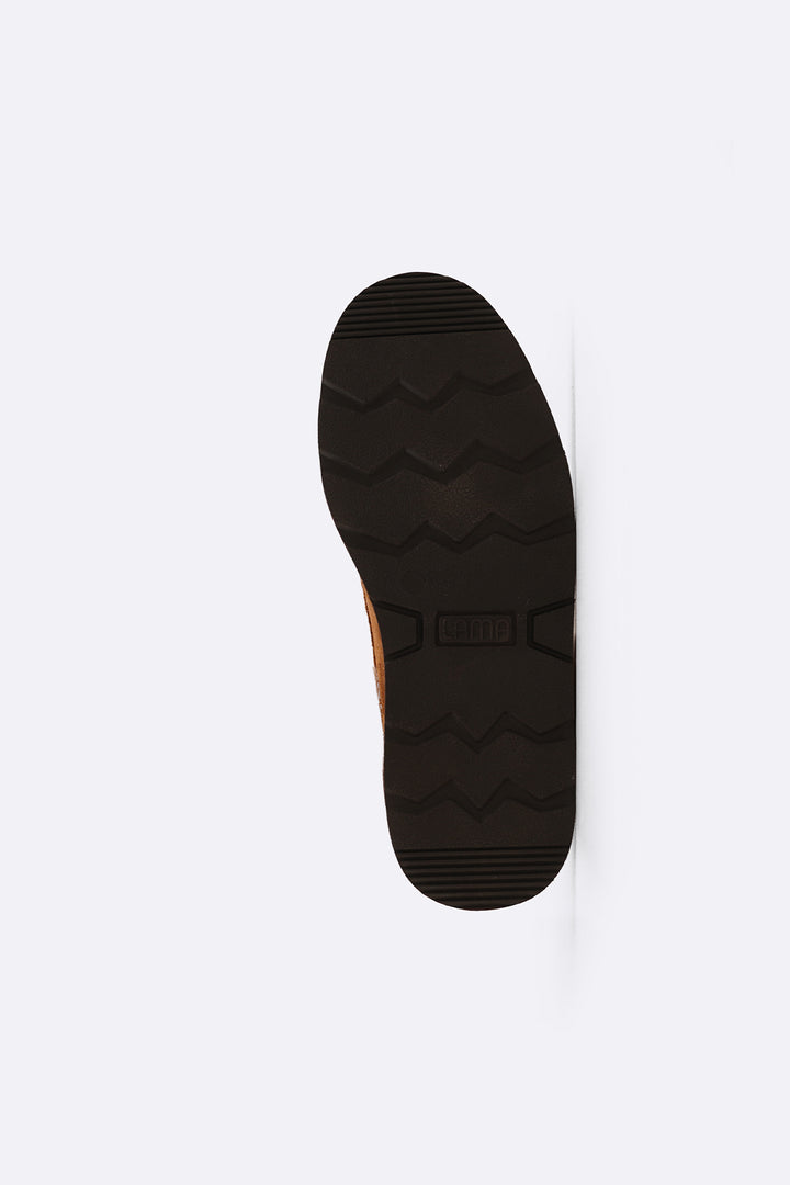 BROWN SUEDE HIGH-ANKLE BOOT