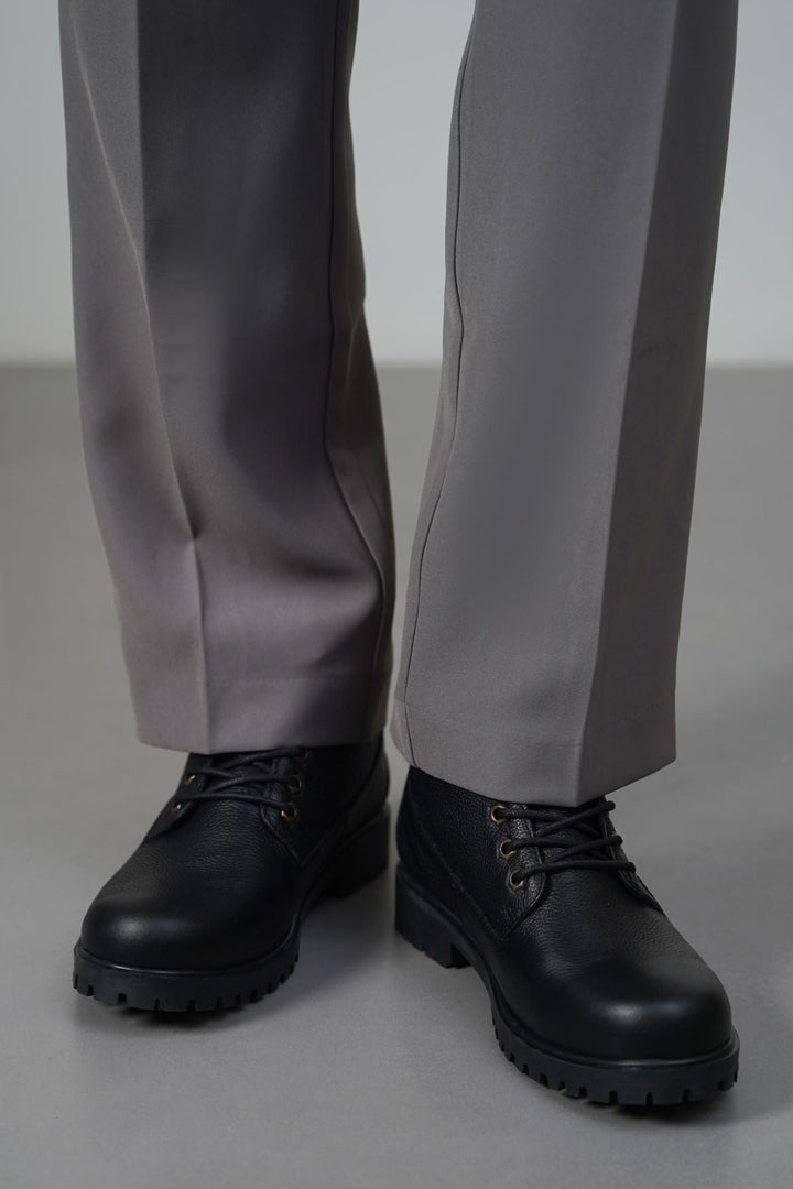 BLACK TITAN LEATHER BOOT