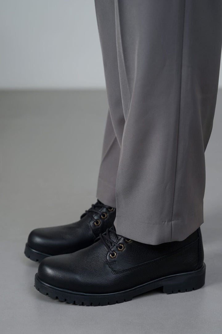 BLACK TITAN LEATHER BOOT