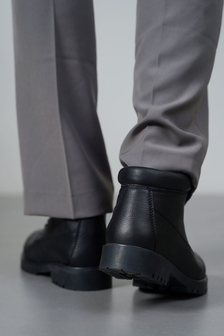 BLACK TITAN LEATHER BOOT