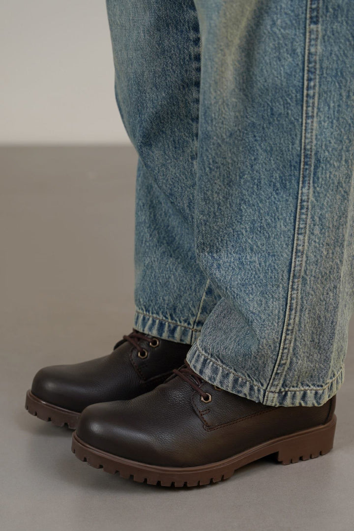 BROWN TITAN LEATHER BOOT