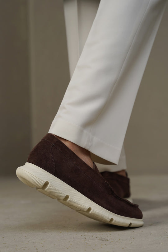 AIR-SOLE SUEDE LOAFERS