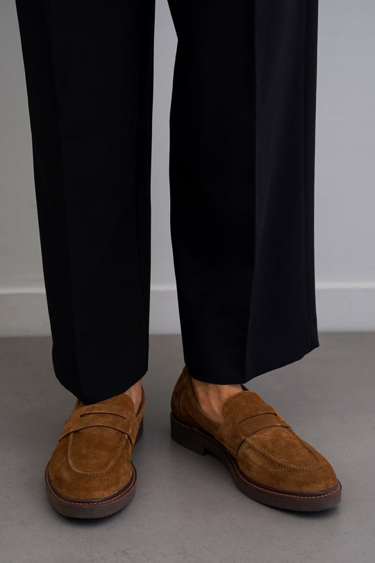 BROWN SUEDE LEATHER LOAFERS