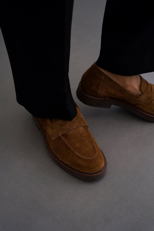BROWN SUEDE LEATHER LOAFERS