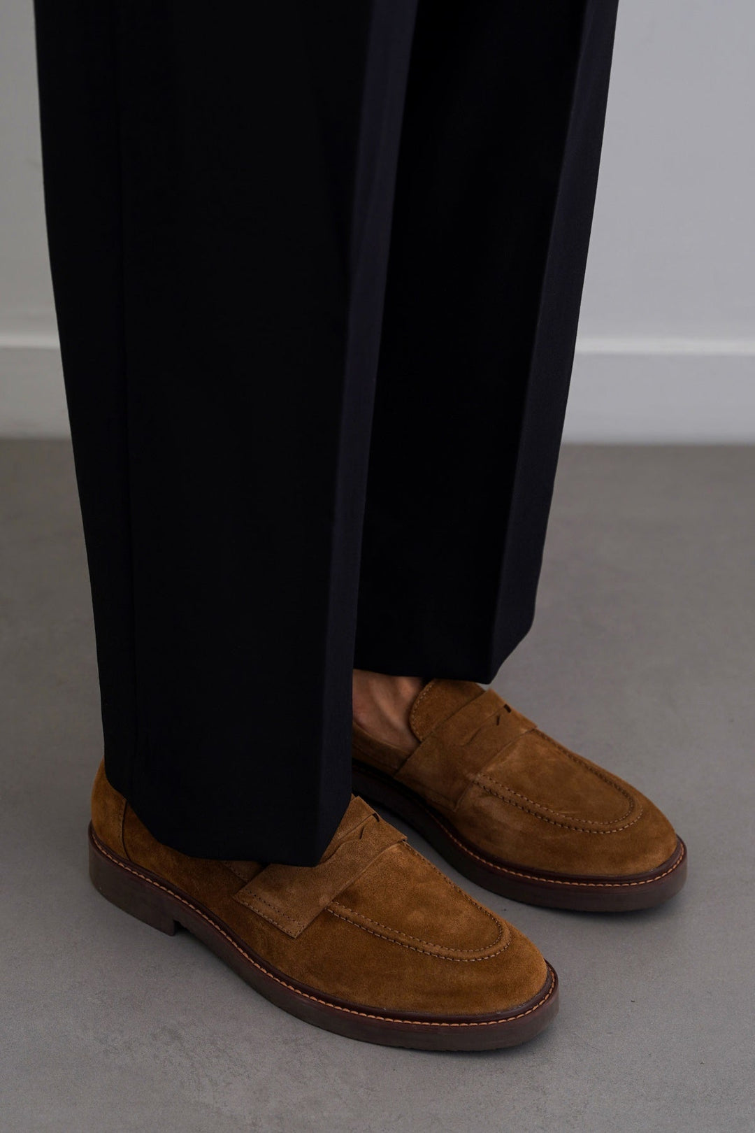 BROWN SUEDE LEATHER LOAFERS