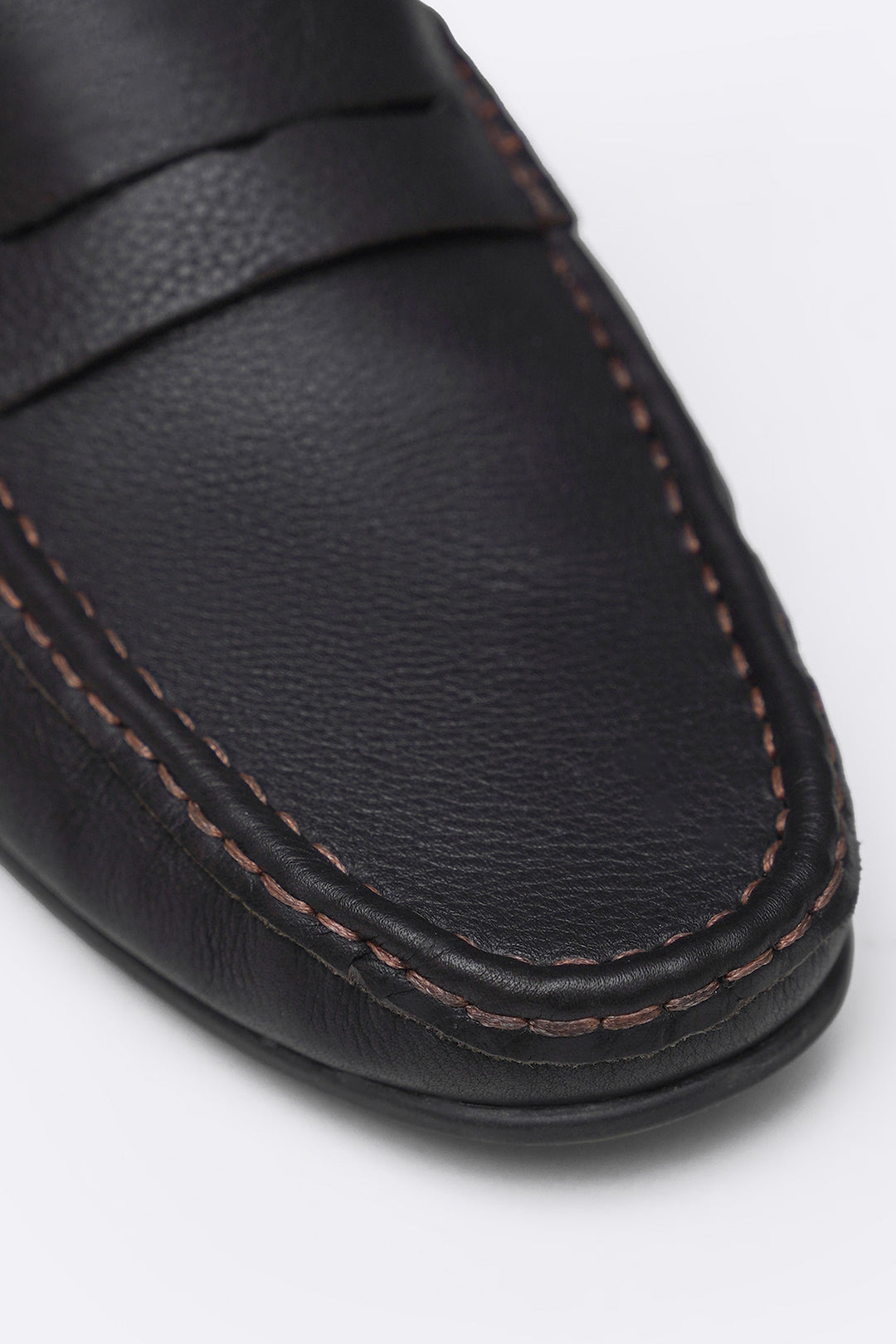 DARK BROWN COMFORT REAL LEATHER MOCCASIN