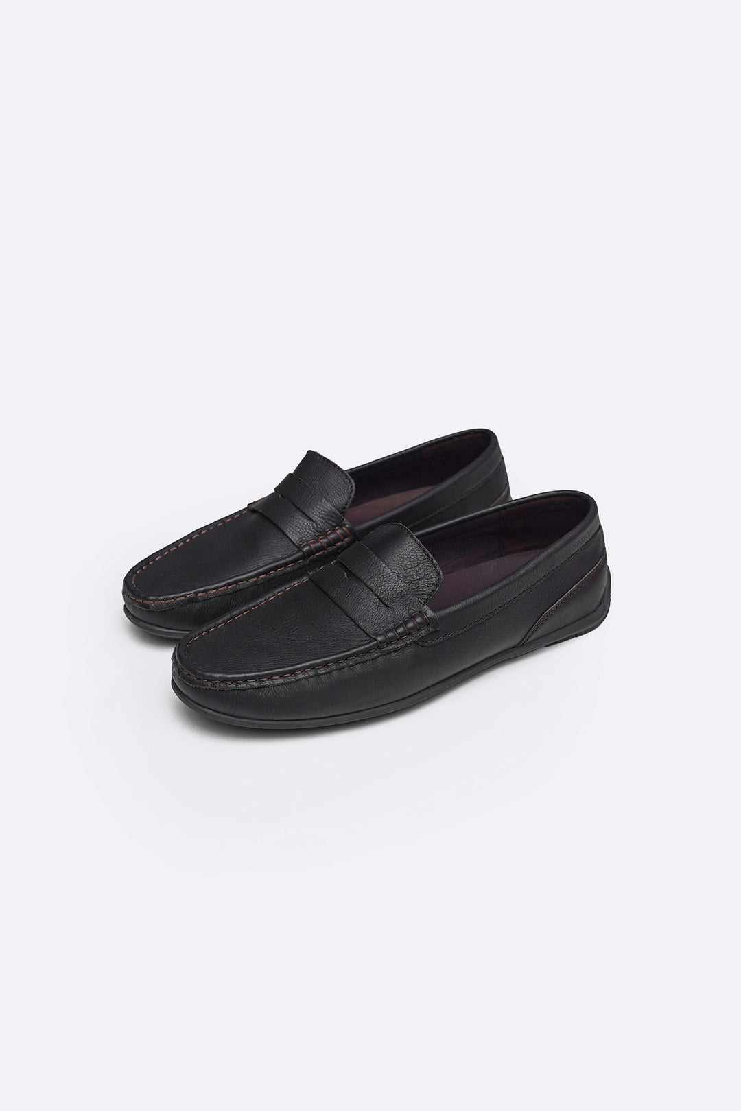 DARK BROWN COMFORT REAL LEATHER MOCCASIN