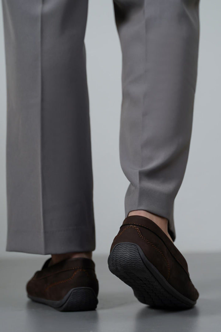 DARK BROWN COMFORT REAL LEATHER MOCCASIN