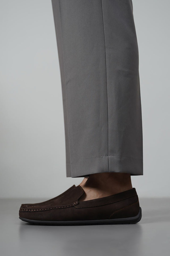 DARK BROWN COMFORT REAL LEATHER MOCCASIN