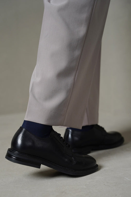 BLACK CLASSIC LEATHER DERBI SHOES