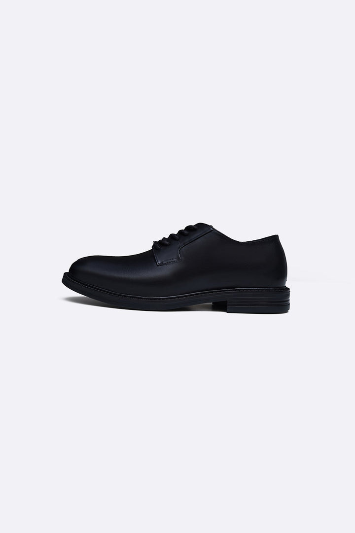 BLACK CLASSIC LEATHER DERBI SHOES
