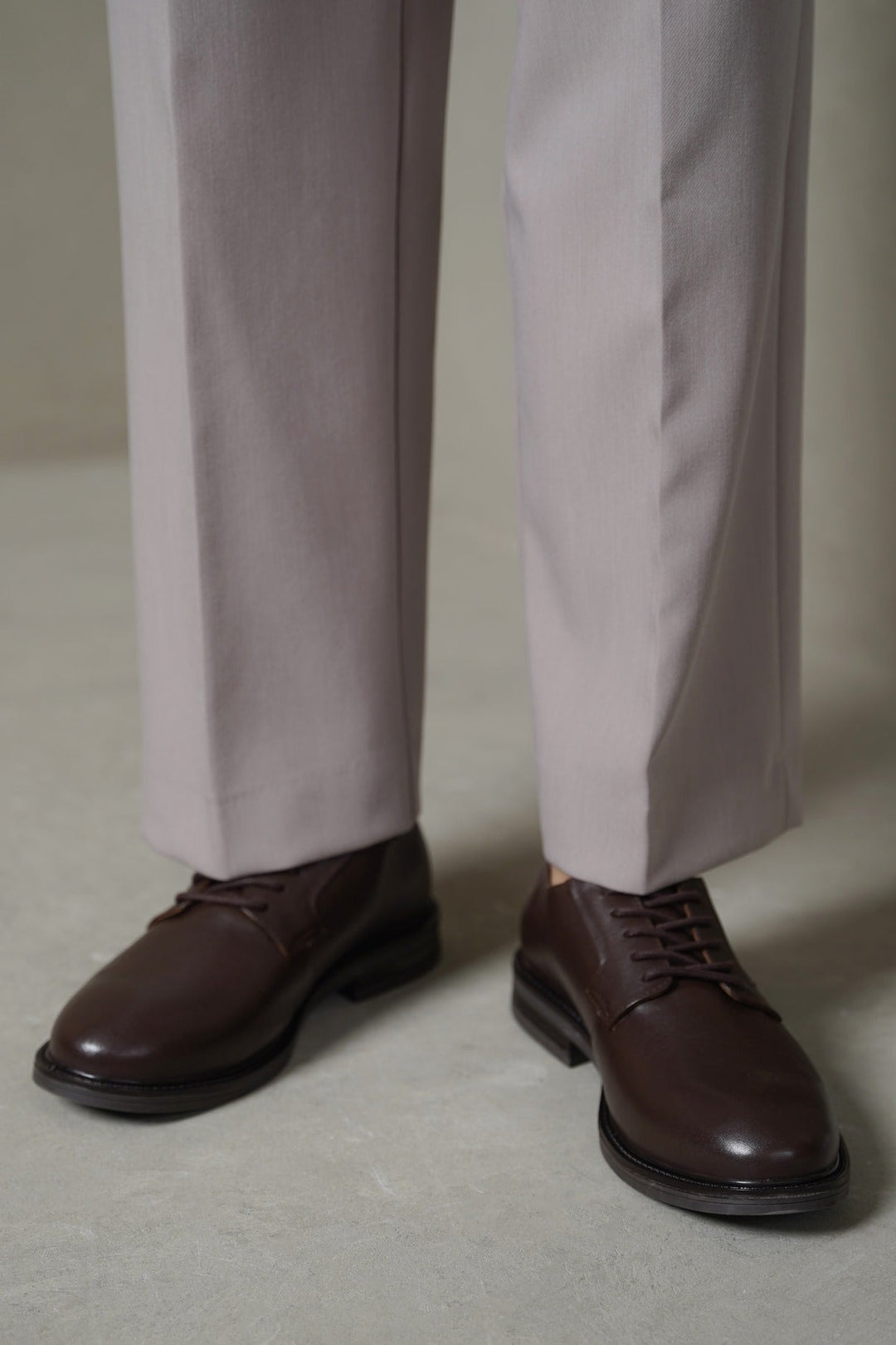 DARK BROWN CLASSIC LEATHER DERBI SHOES