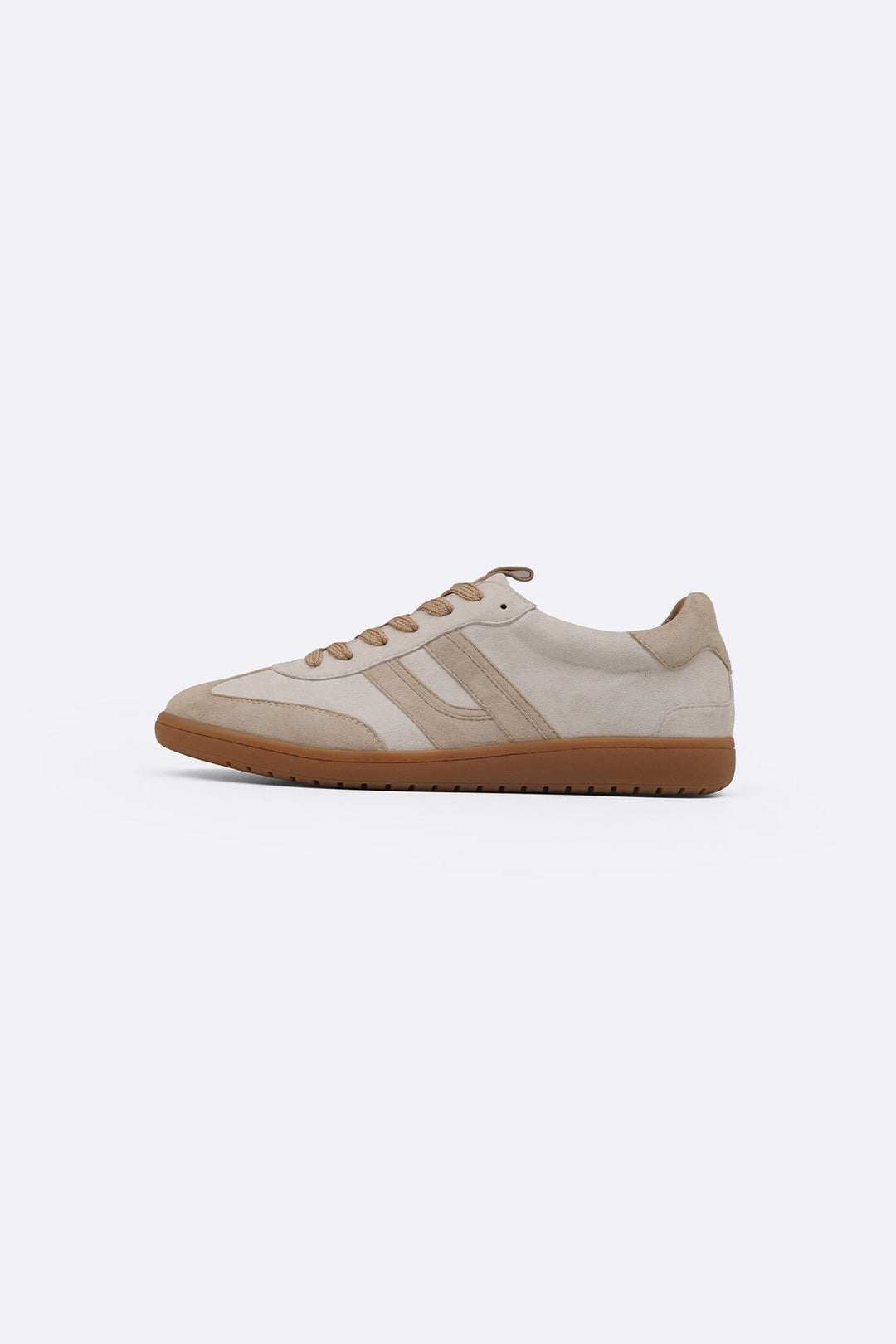 BEIGE STREET LEATHER SNEAKERS